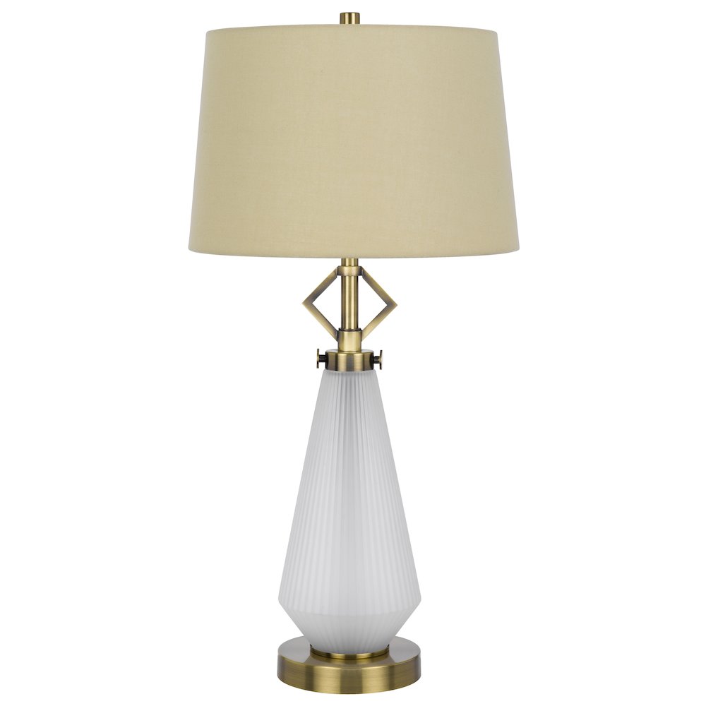 100W led Carrizo metal/glass table lamp with 2W led night light. Picture 5
