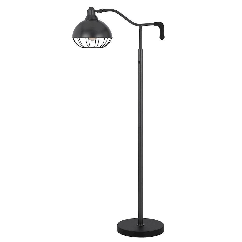 60W Taloga metal floor lamp with adjustable caged shade. (Bulb not included). Picture 2