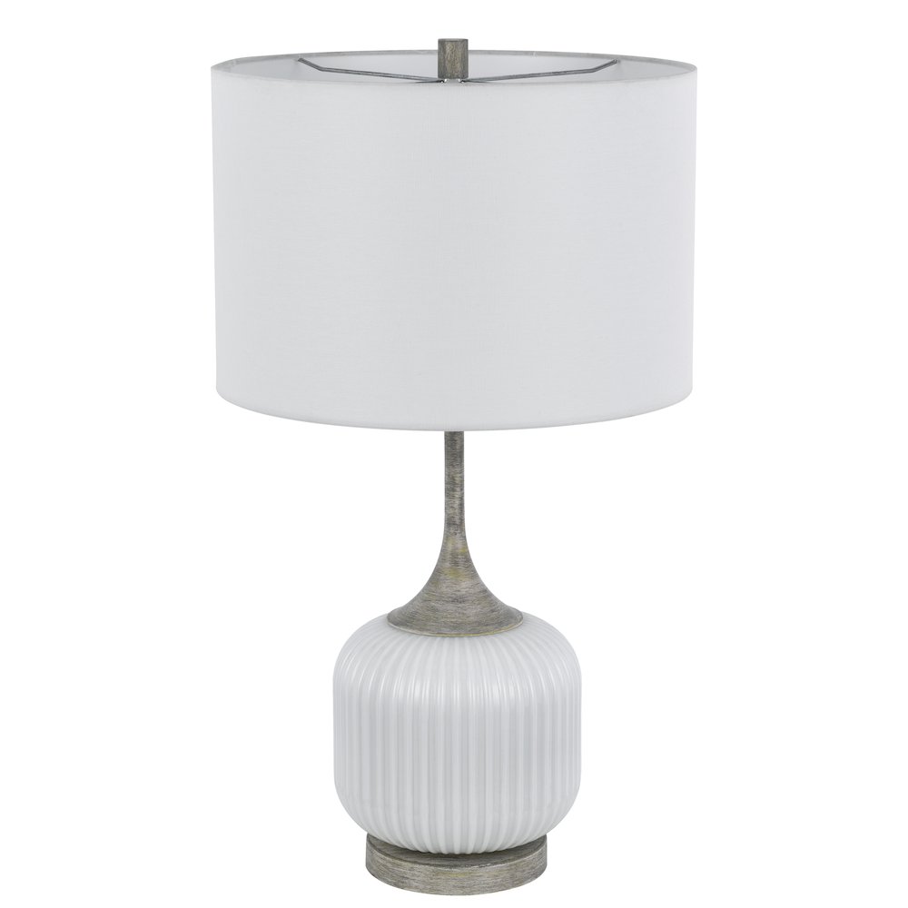 150W 3 way Palmyra metal/glass table lamp. Sold in pairs. Picture 1