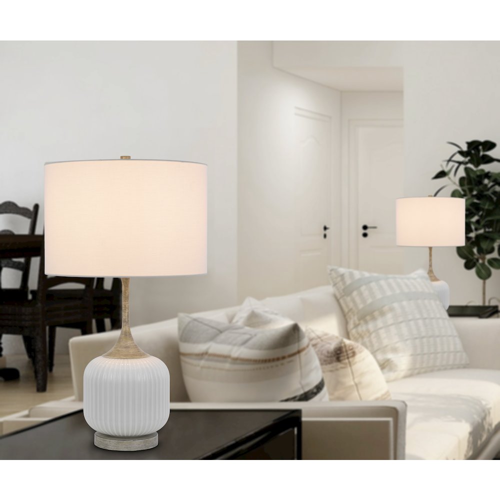 150W 3 way Palmyra metal/glass table lamp. Sold in pairs. Picture 3