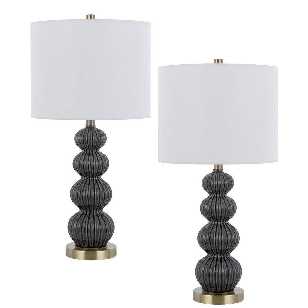 100W Carlisle ceramic table lamp. Sold in pairs. Picture 1