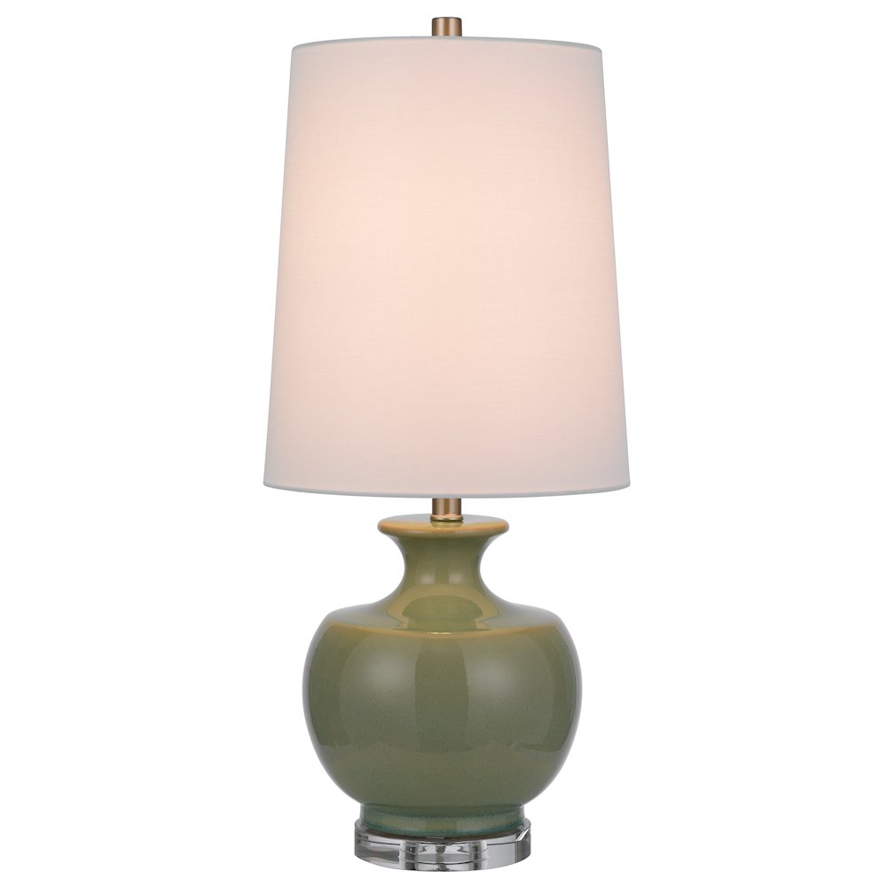 100W Kawela ceramic table lamp with crystal base. Sold in pairs. Picture 1