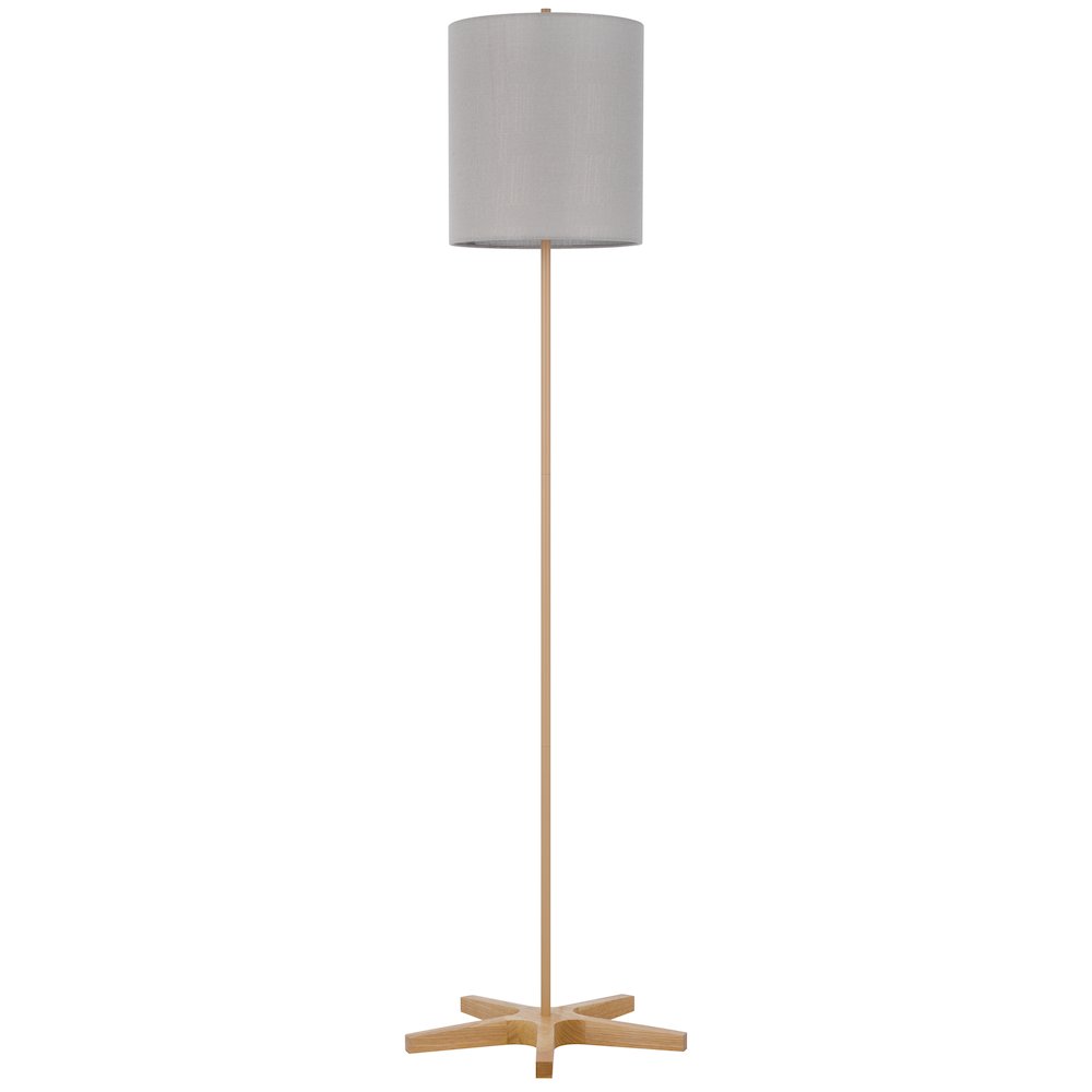 100W metal floor lamp with wooden base. Picture 2