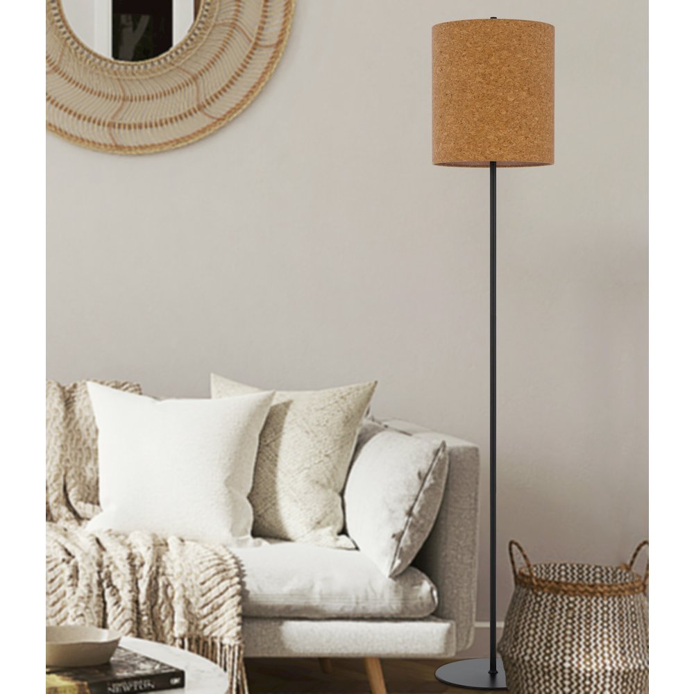 100W metal floor lamp with corks shade. Picture 3