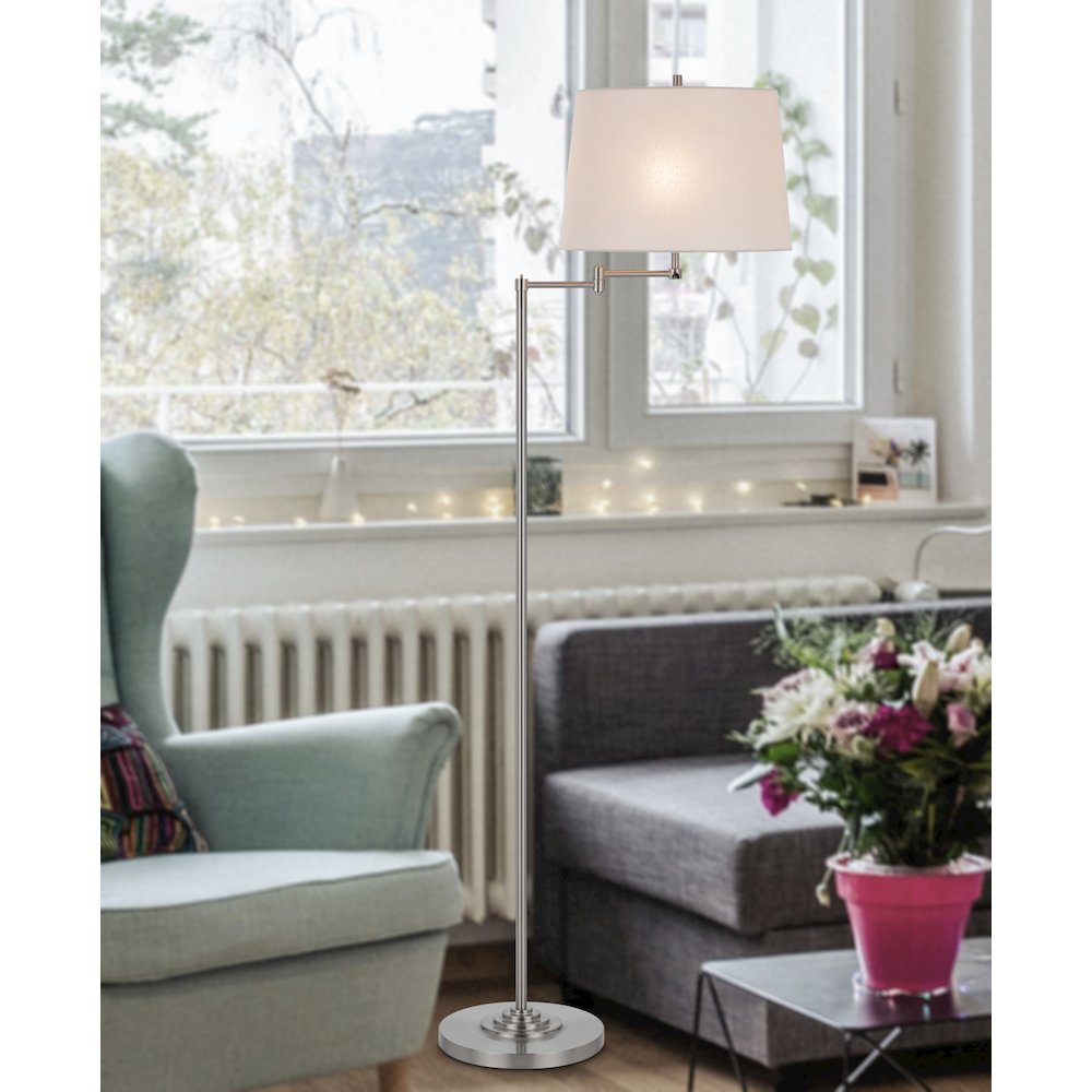 150W 3 way Colton double swing arm floor lamp. Picture 4
