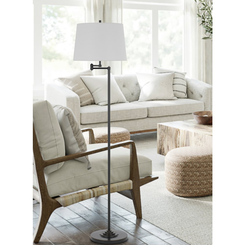 150W 3 way Colton double swing arm floor lamp. Picture 4