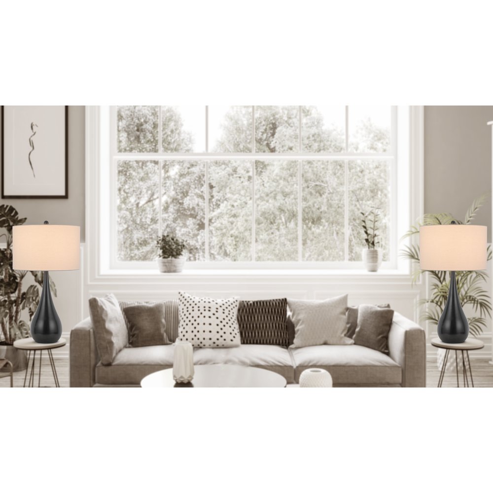 150W 3 way Diego metal table lamp. Sold in pairs. Picture 4