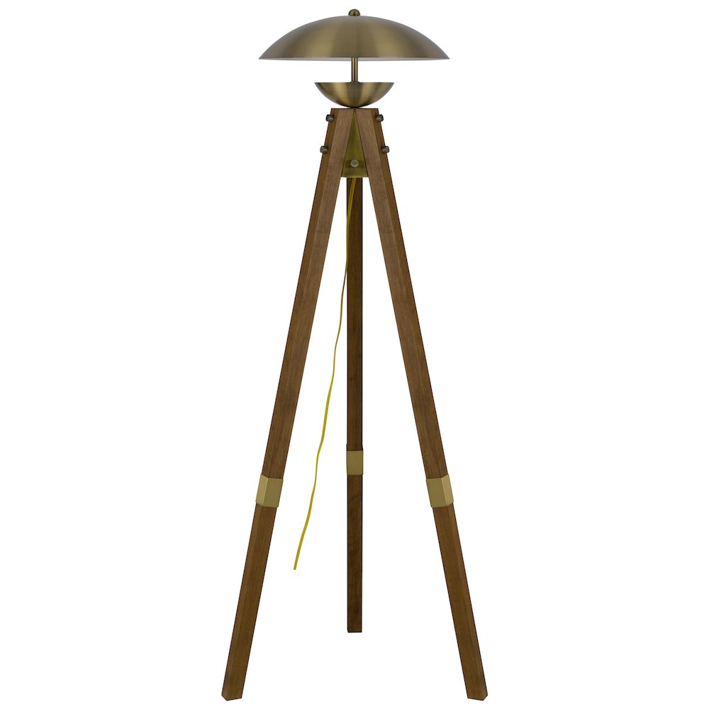 Lakeland 18W Intergrated Led Tripod Birch Wood Floor Lamp. Picture 1