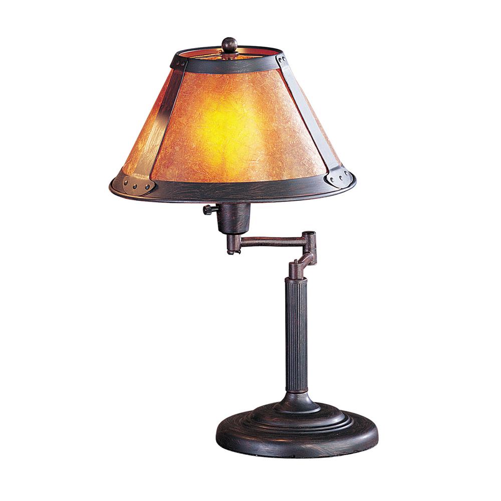 15" Height Metal Desk Lamp in Rust. Picture 1