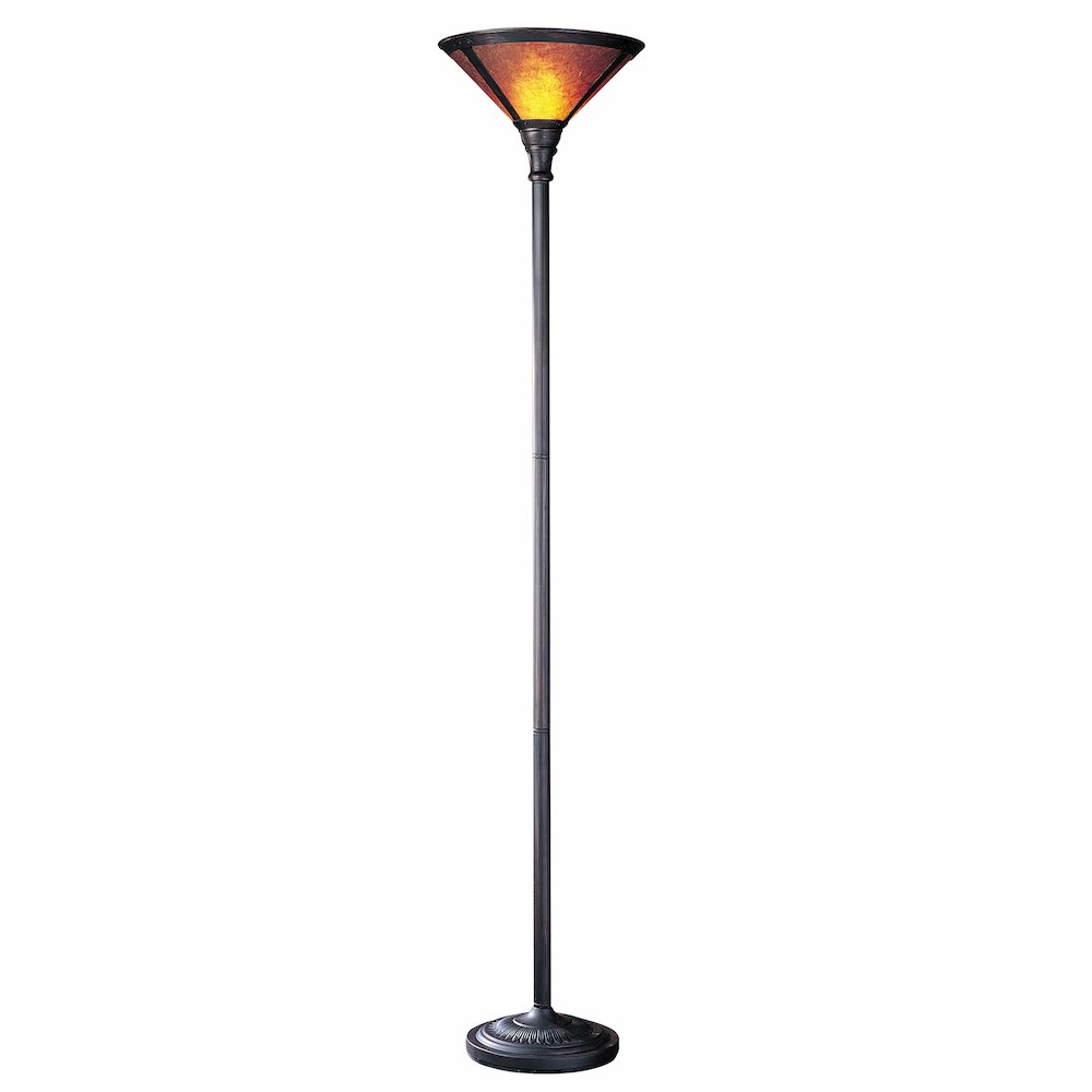 150W 3 Way Torchiere W/Mica Shade. Picture 1