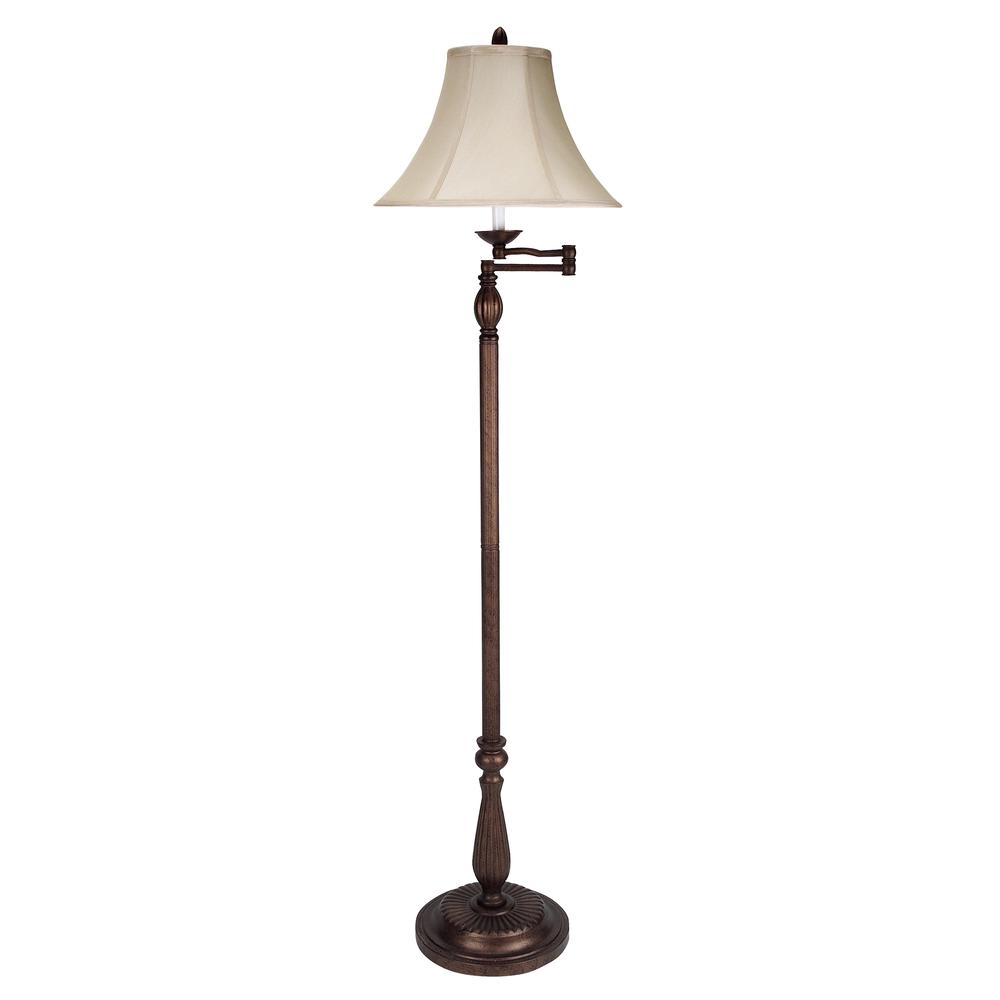 150W 3 Way Swing Arm Floor Lamp. Picture 1