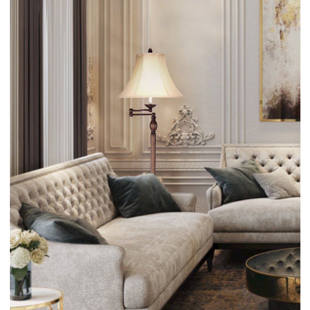 150W 3 Way Swing Arm Floor Lamp. Picture 2
