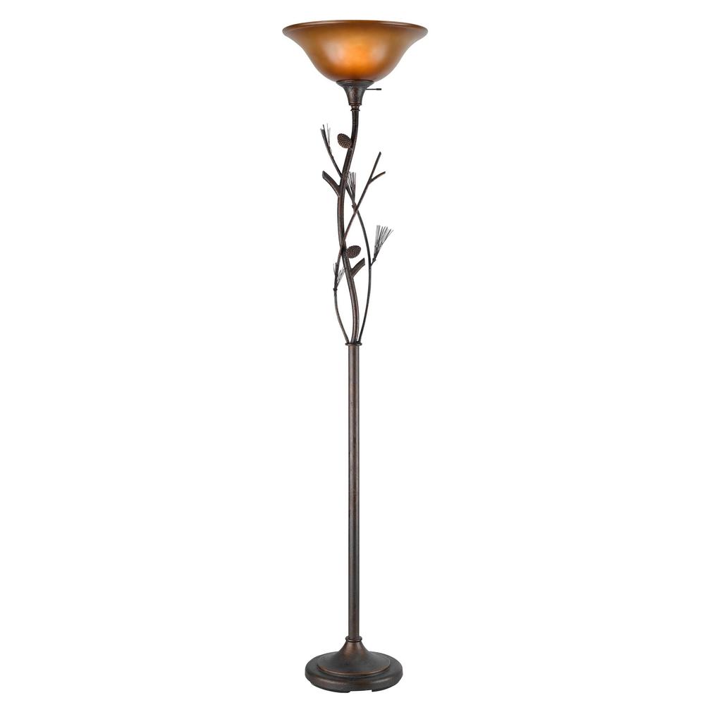 150W 3 Way Pinecone Torch W/Gls Shd. Picture 1