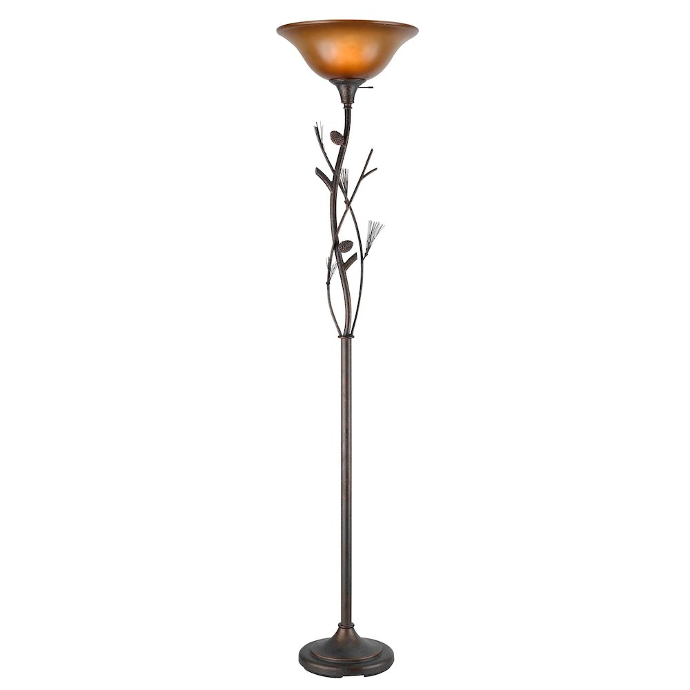 150W 3 Way Pinecone Torch W/Gls Shd. Picture 1