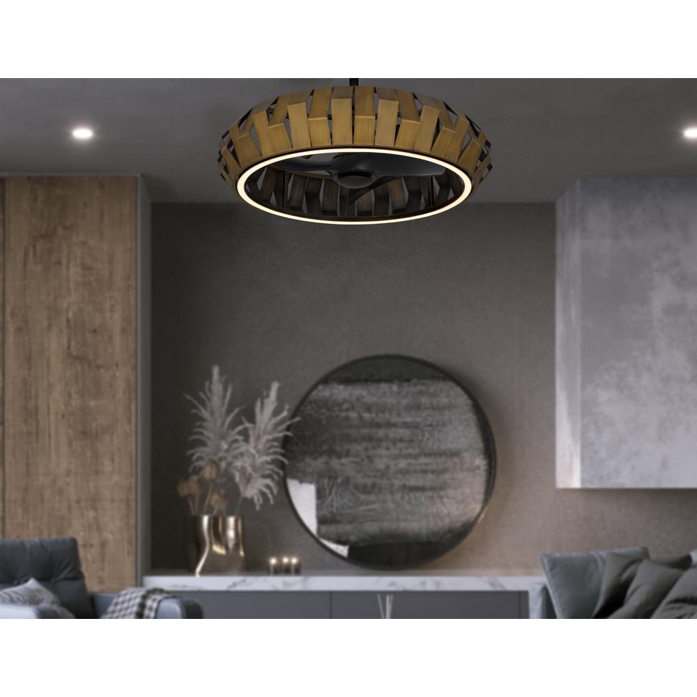 30W, 500 Lumen, 3000K Dimmable 6 Speed Led Arroyo Ultra Quiet Fan Light. Picture 5