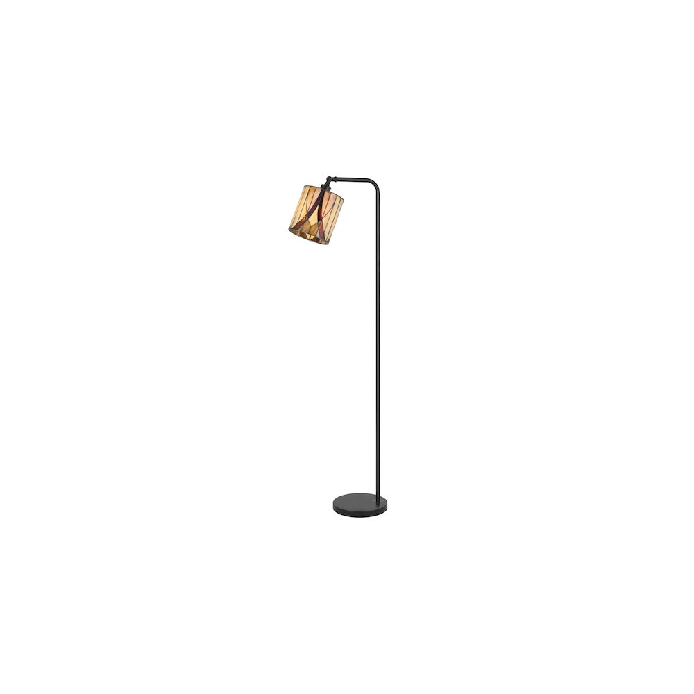 60 Watt Fiorella Downbridge Metal Tiffany Floor Lamp. Picture 3