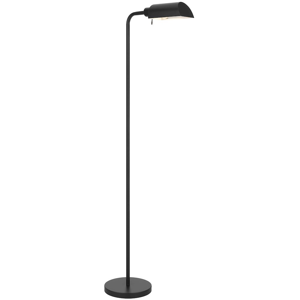 60 Watt Accorto Metal Pharmacy Floor Lamp in Black. Picture 4