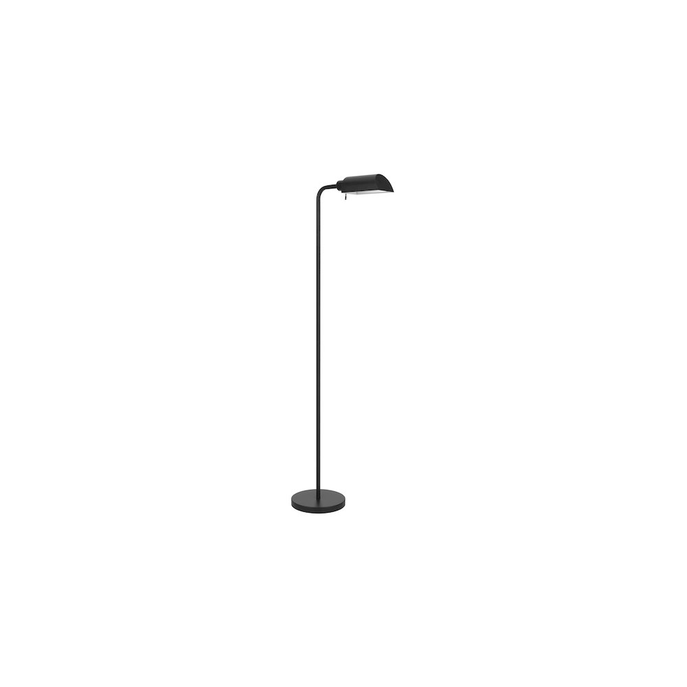 60 Watt Accorto Metal Pharmacy Floor Lamp in Black. Picture 3