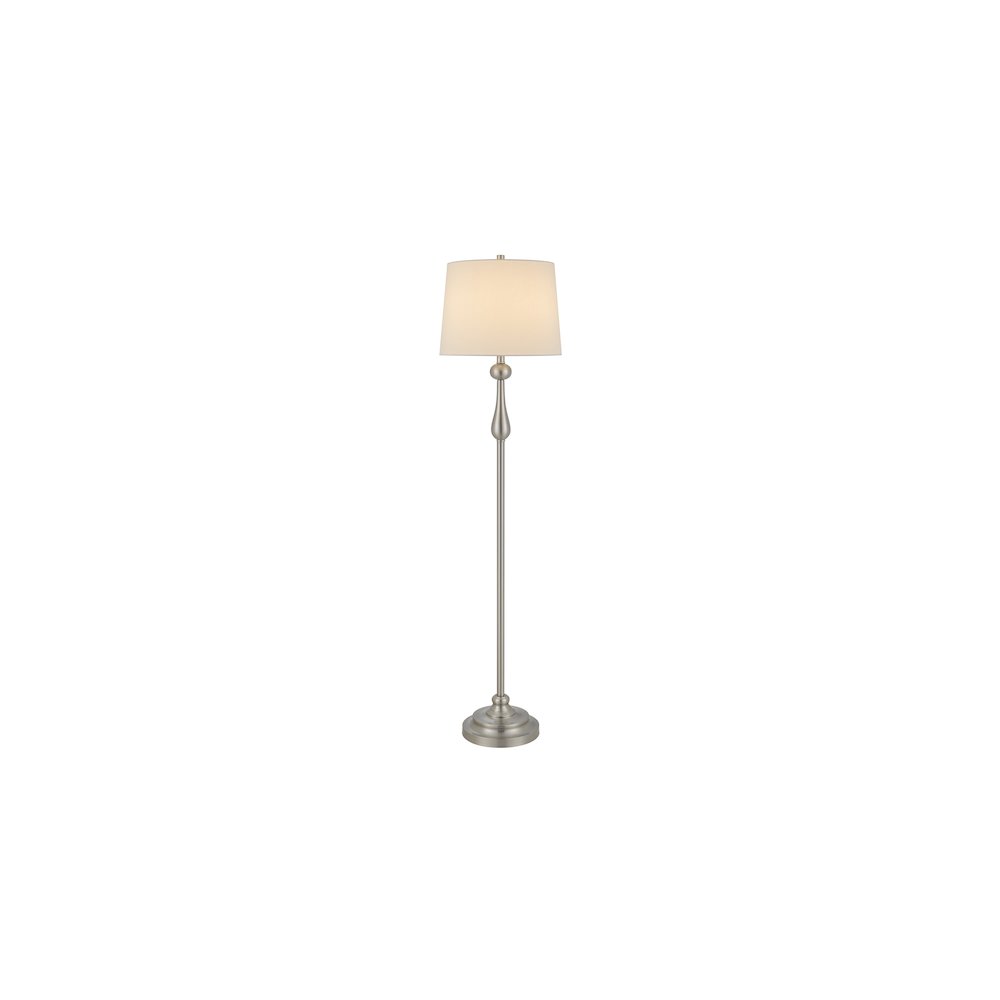 100 Watt Collins Metal Floor Lamp with Hardback Linen Shade. Picture 2