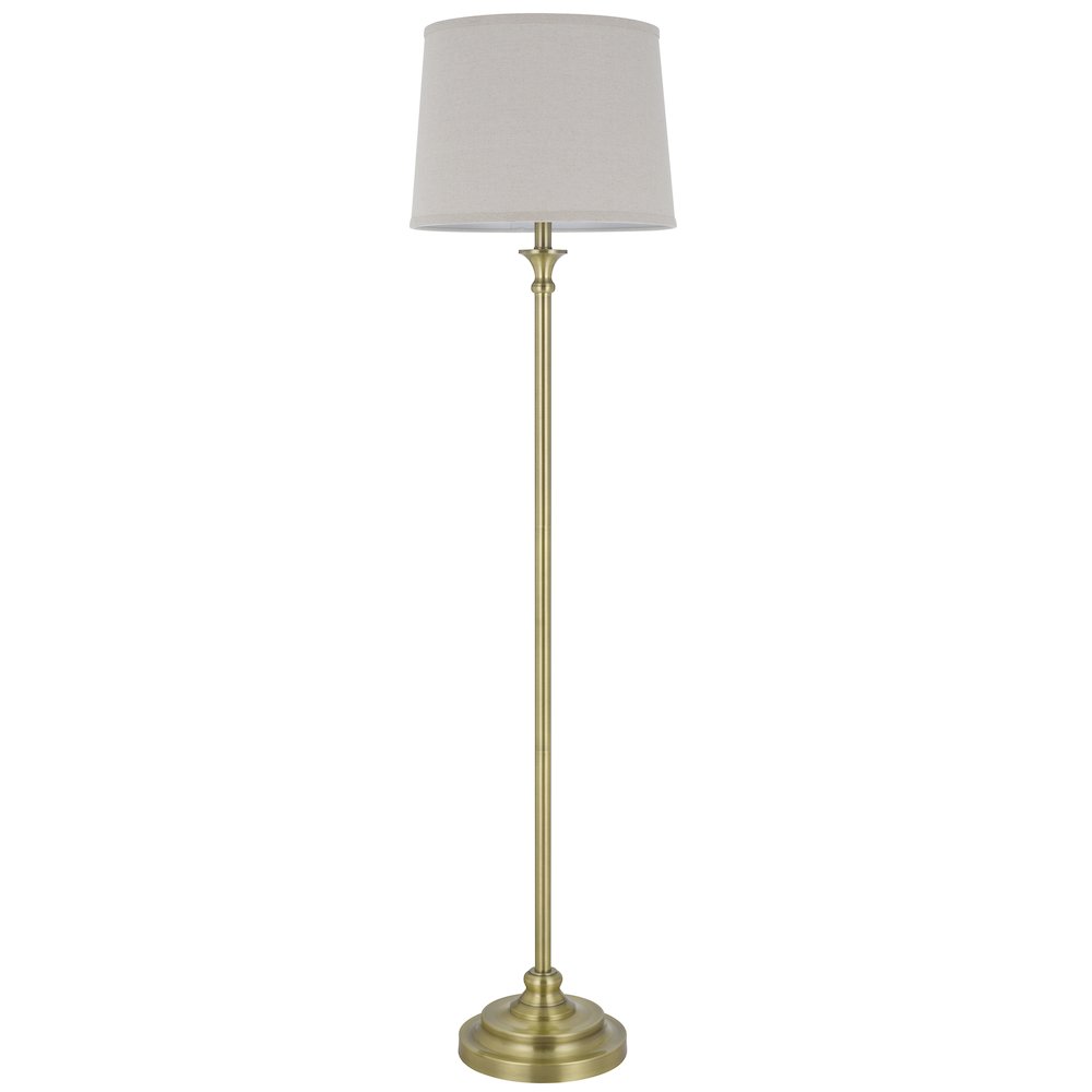 100 Watt Hailey Metal Floor Lamp with Hardback Linen Shade. Picture 5