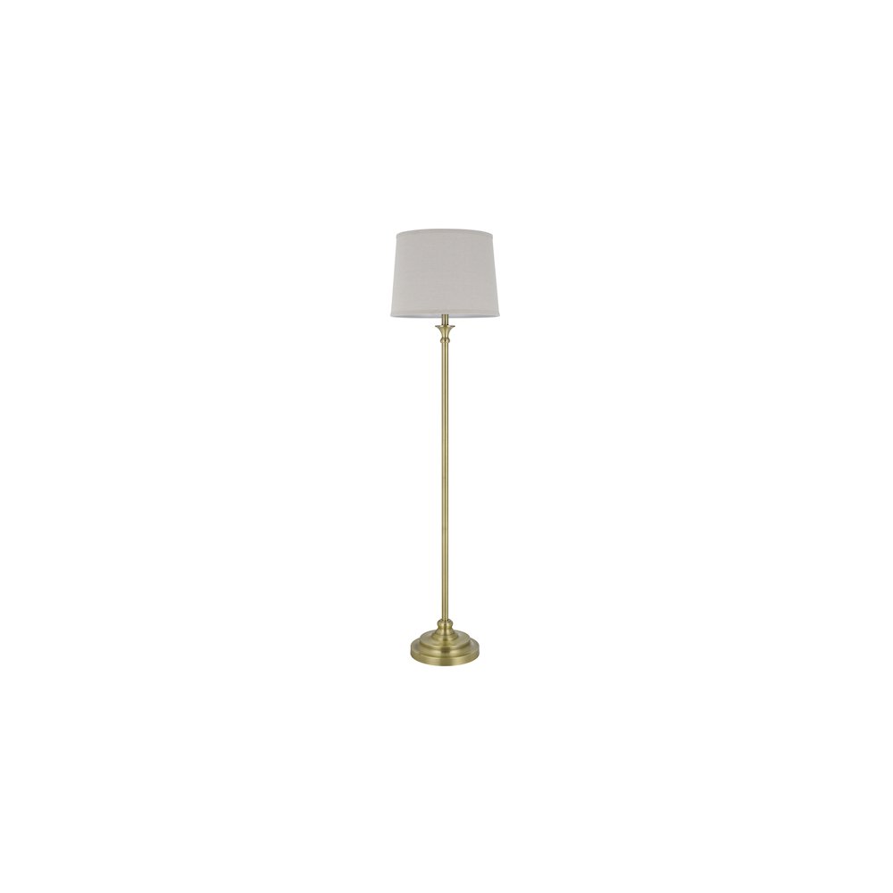 100 Watt Hailey Metal Floor Lamp with Hardback Linen Shade. Picture 3