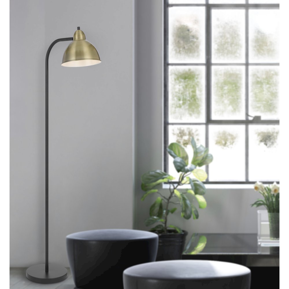 60 Watt Morley Metal Floor Lamp with Dome Shade. Picture 2