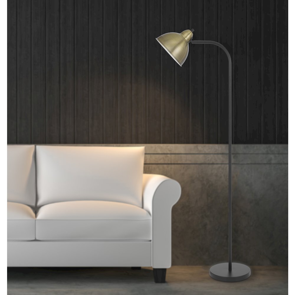 60 Watt Morley Metal Floor Lamp with Dome Shade. Picture 3