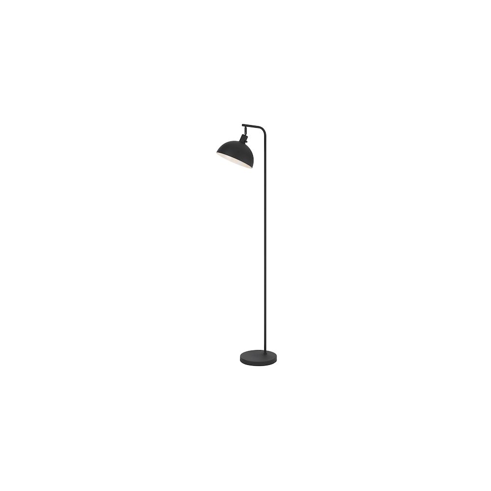 60 Watt Koepel Black Metal Hanging Floor Lamp with Dome Shade. Picture 2