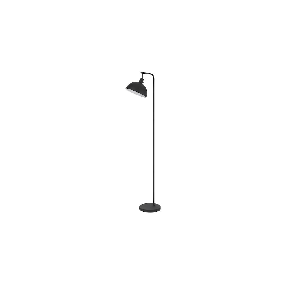 60 Watt Koepel Black Metal Hanging Floor Lamp with Dome Shade. Picture 3