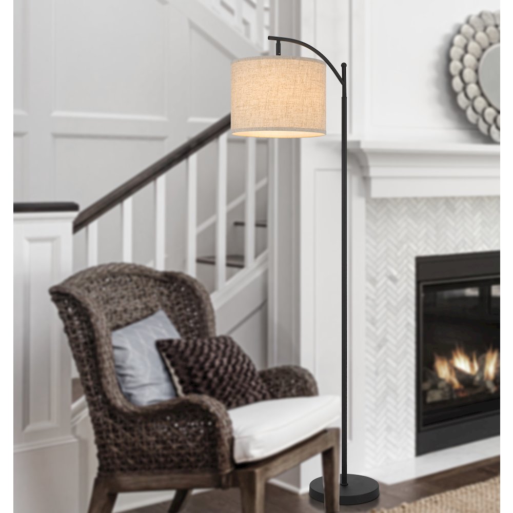 100 Watt Graydon Fishing Rod Floor Lamp with Adjustable Head. Picture 4