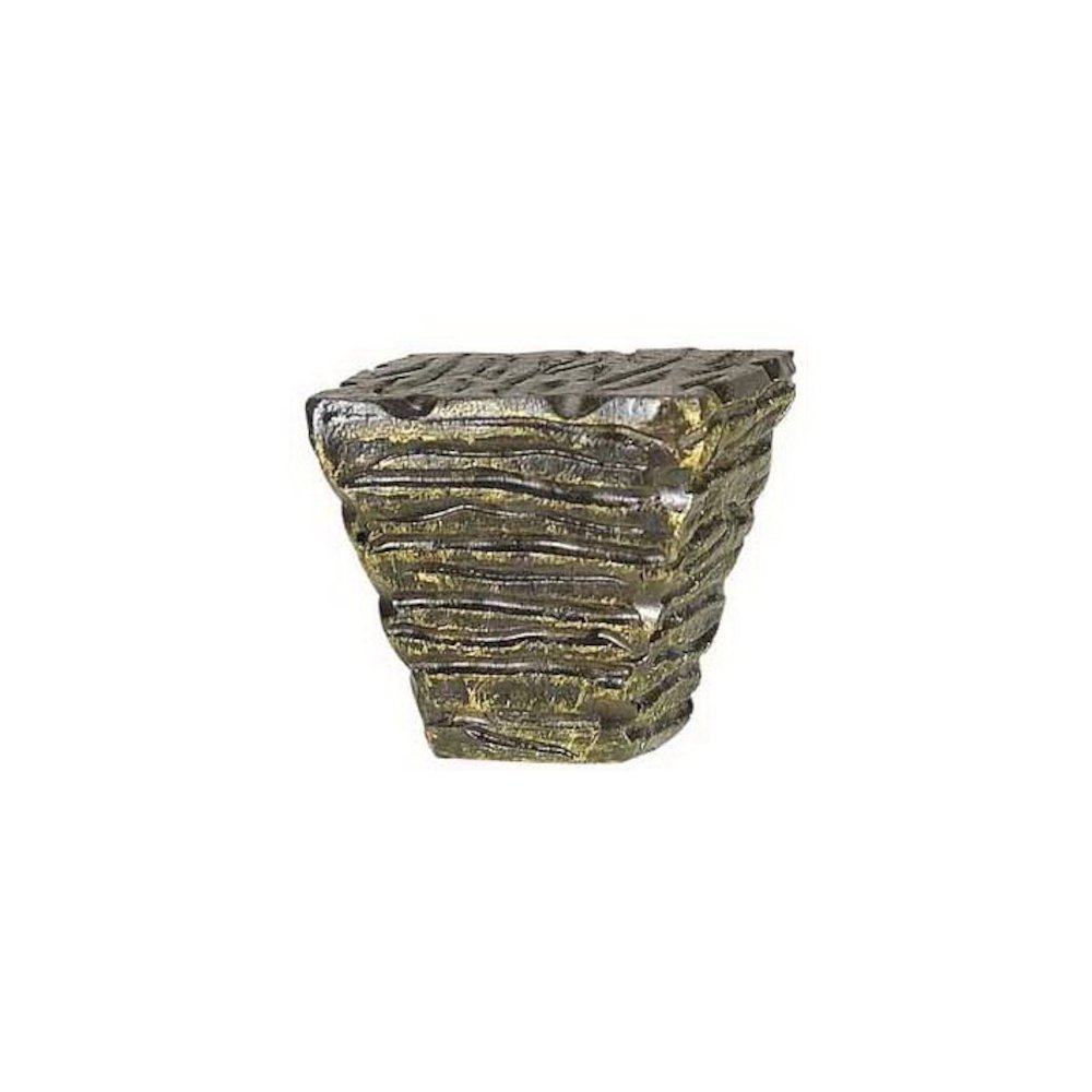 1.13" Square Resin Finial in Raw Gold. Picture 1