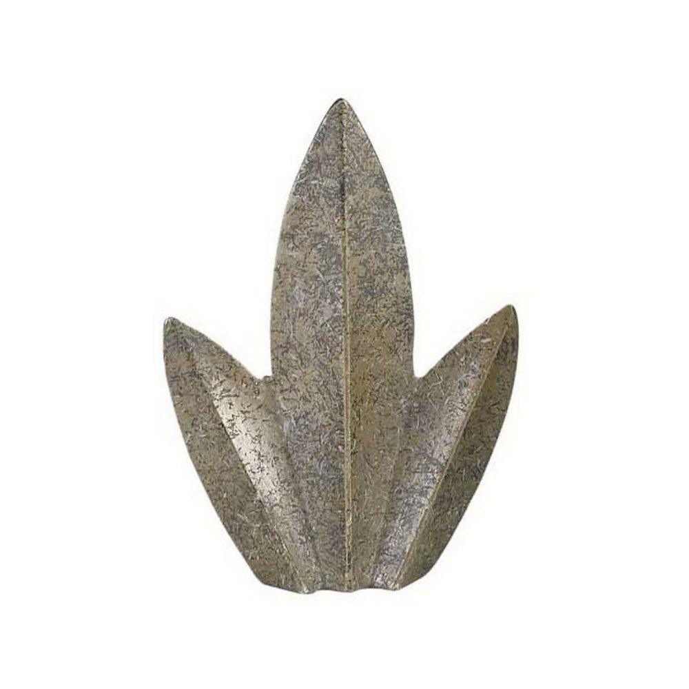 2.38" Leaf Metal Cast Finial in Matte Rust. Picture 1