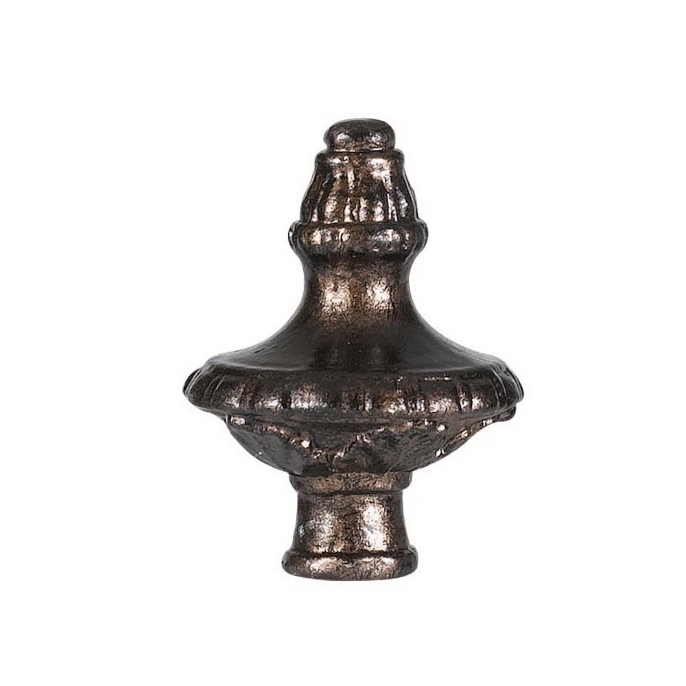 2.38" Metal Cast Finial - Rust Finish. Picture 1