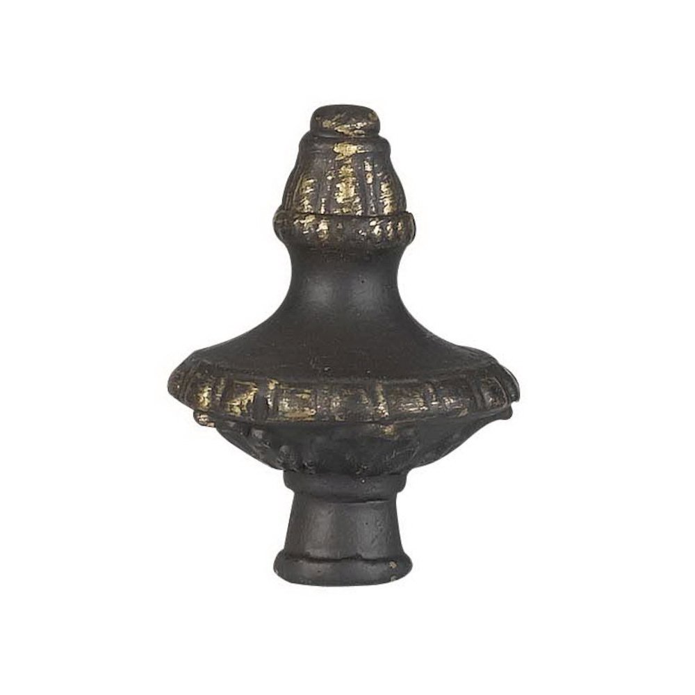 2.38" Metal Cast Finial in Dark Bronze Finish. Picture 1