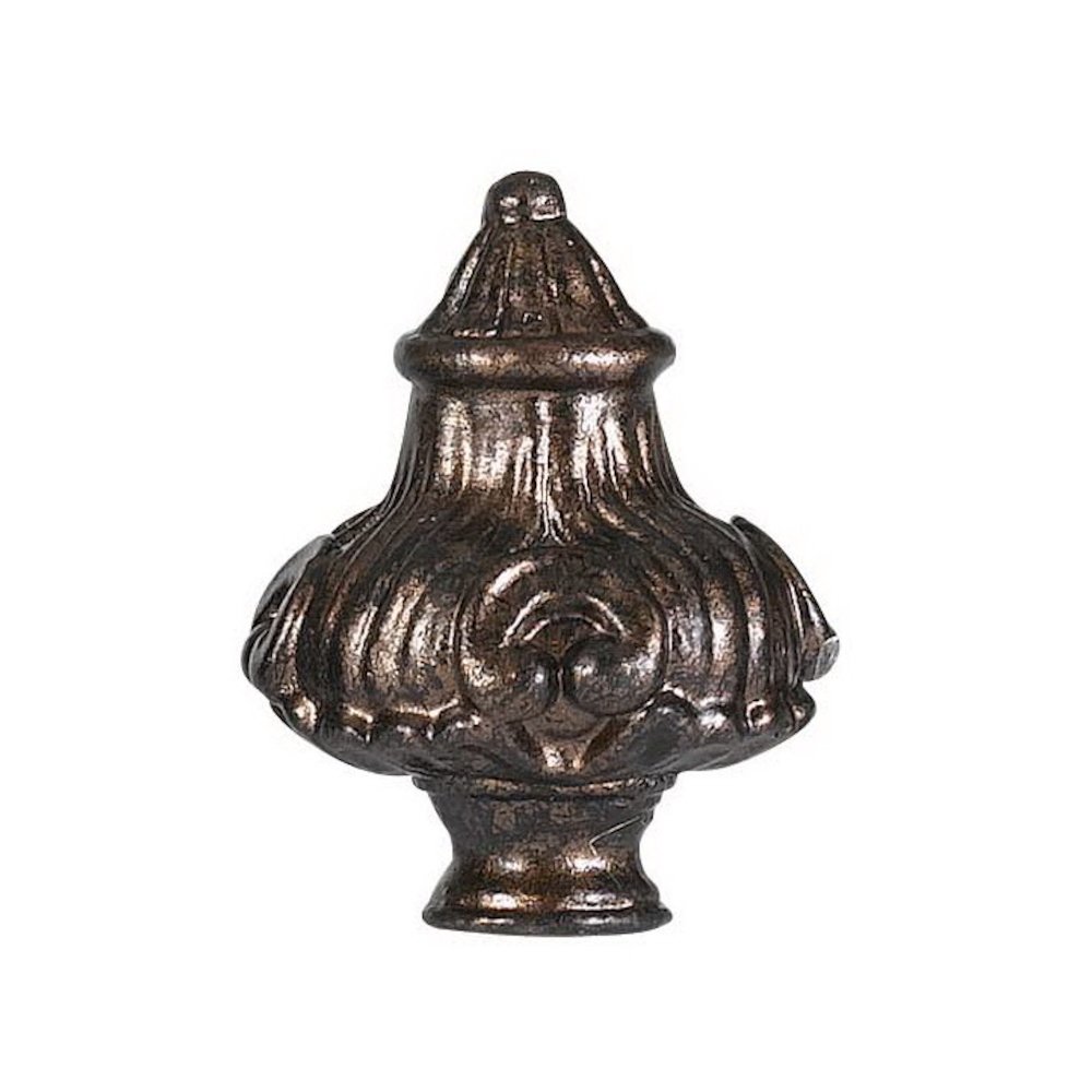 2.75" Metal Cast Finial in Rust Finish. Picture 1