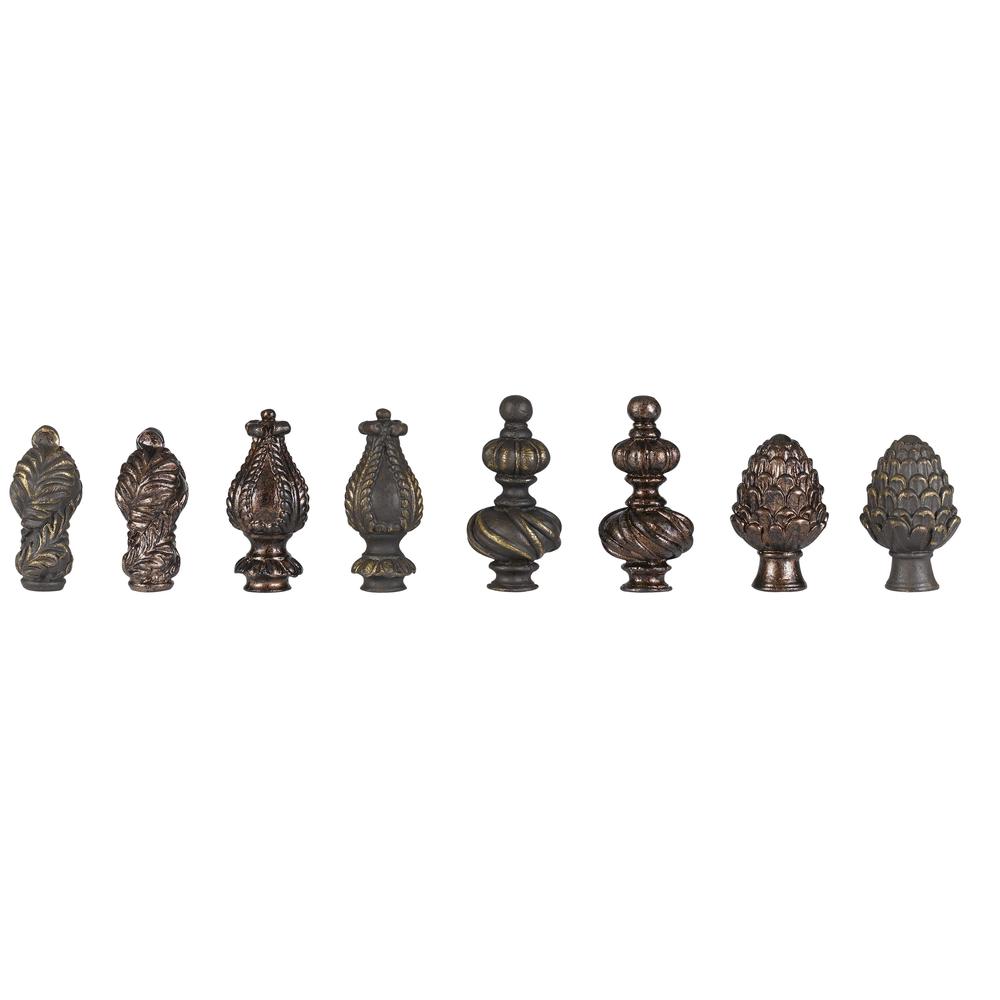 2.5" Metal Cast Finial in Dark Bronze Finish. Picture 1