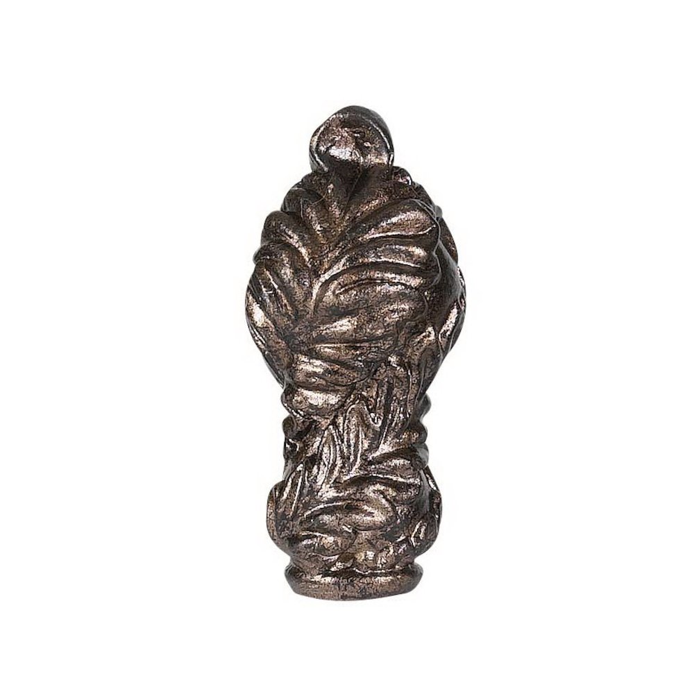 2.5" Metal Cast Finial in Rust Finish. Picture 1