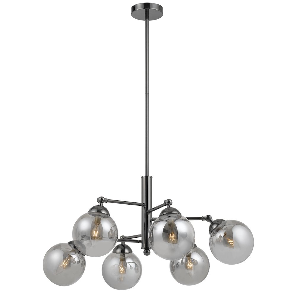 40W X 6 Prato Metal/Glass 6 Lights Chandelier. Picture 1
