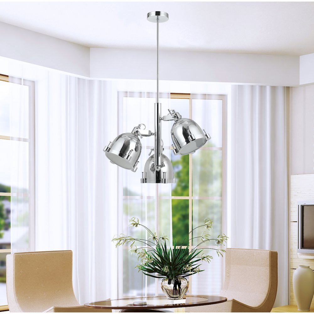 60W X 3 Hubble 3 Light Chandelier. Picture 2