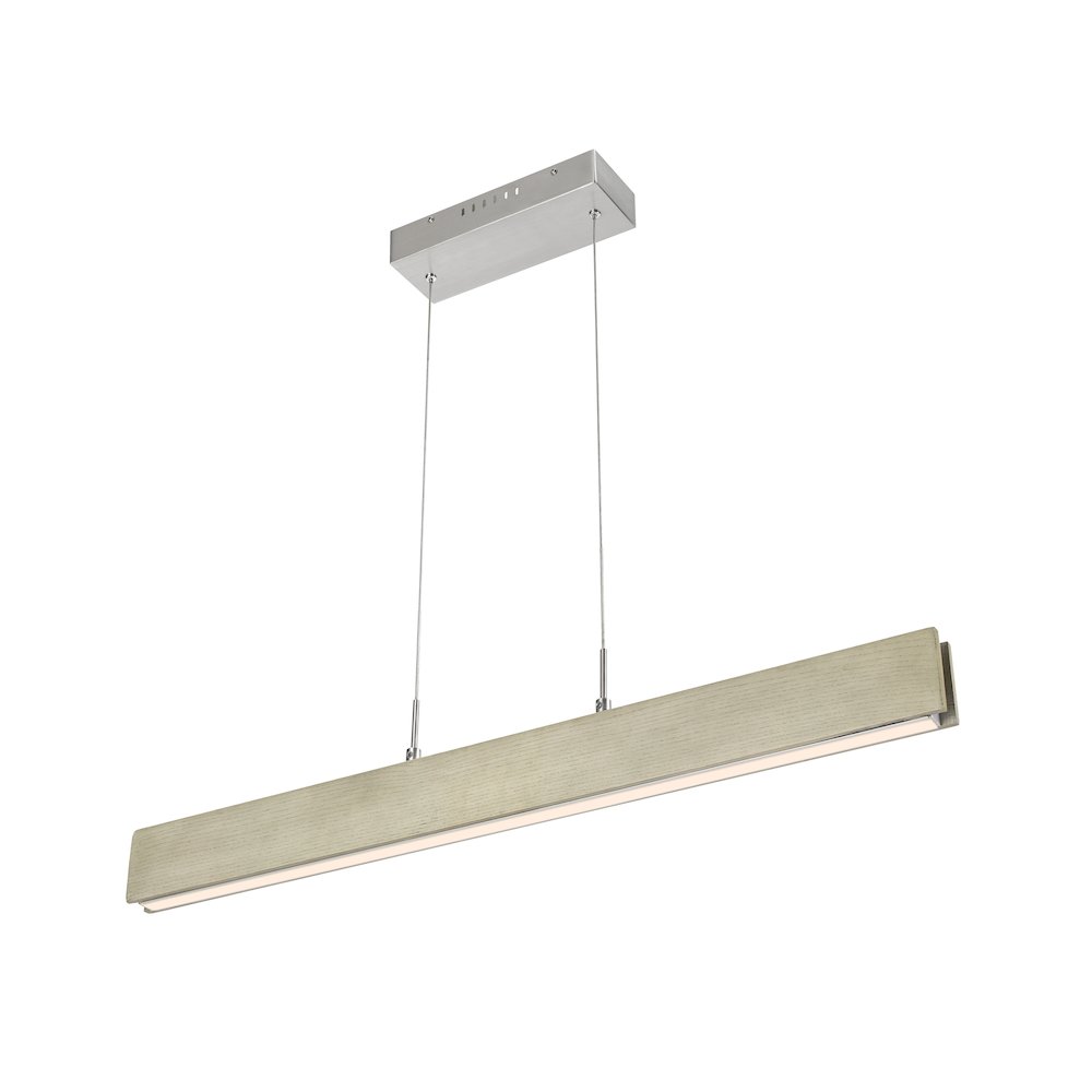 Colmar integrated LED Rubber wood ceiling island light. Picture 1