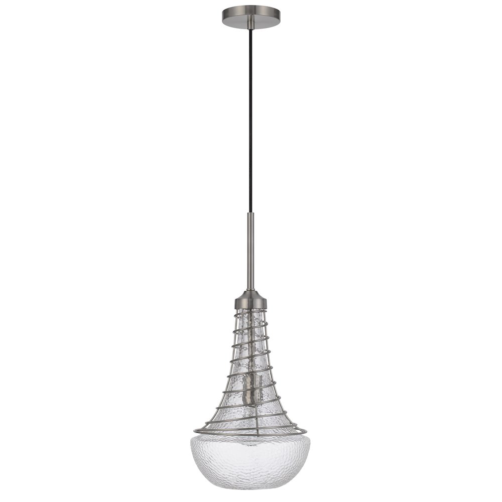 60W Baraboo Metal/Glass Mini Pendant. Picture 1