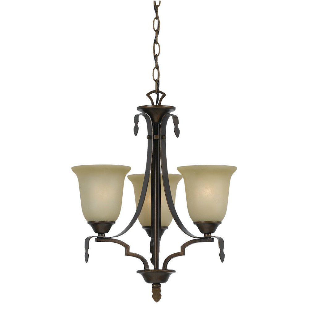 60Wx3 Dabois Iron 3 Lgt Chandelier. Picture 1