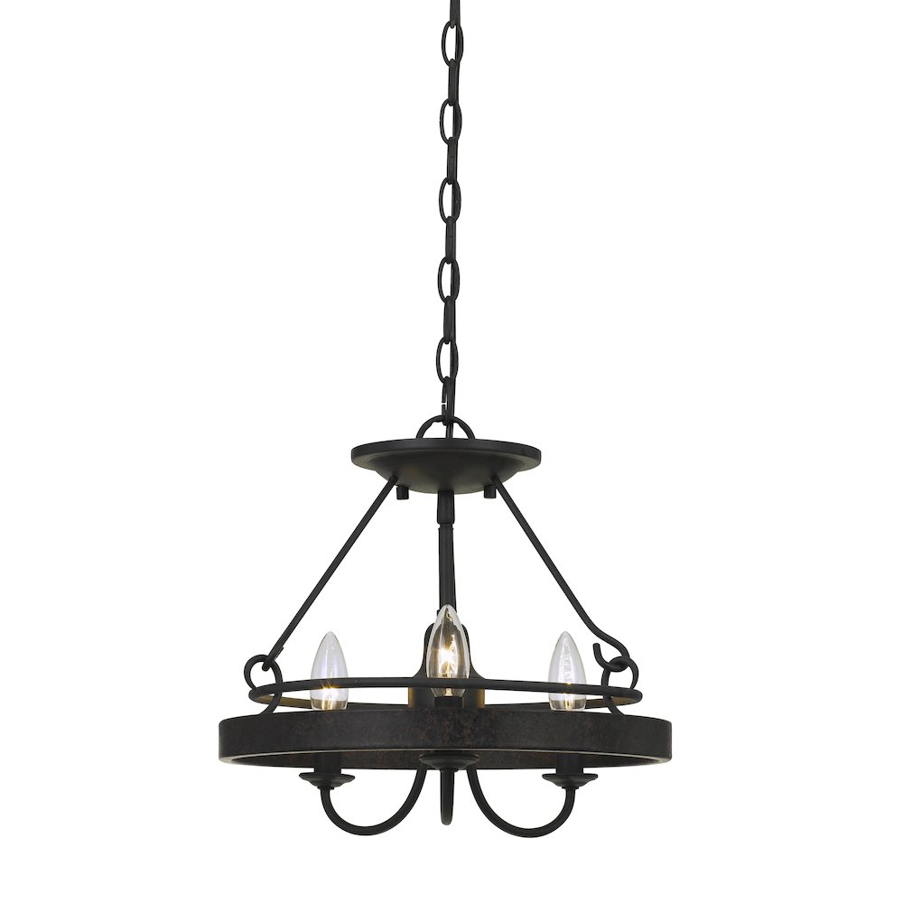 60W X 3 Helena Metal 2 In 1 Pendant/Semi Flush Mount Fixture. Picture 2