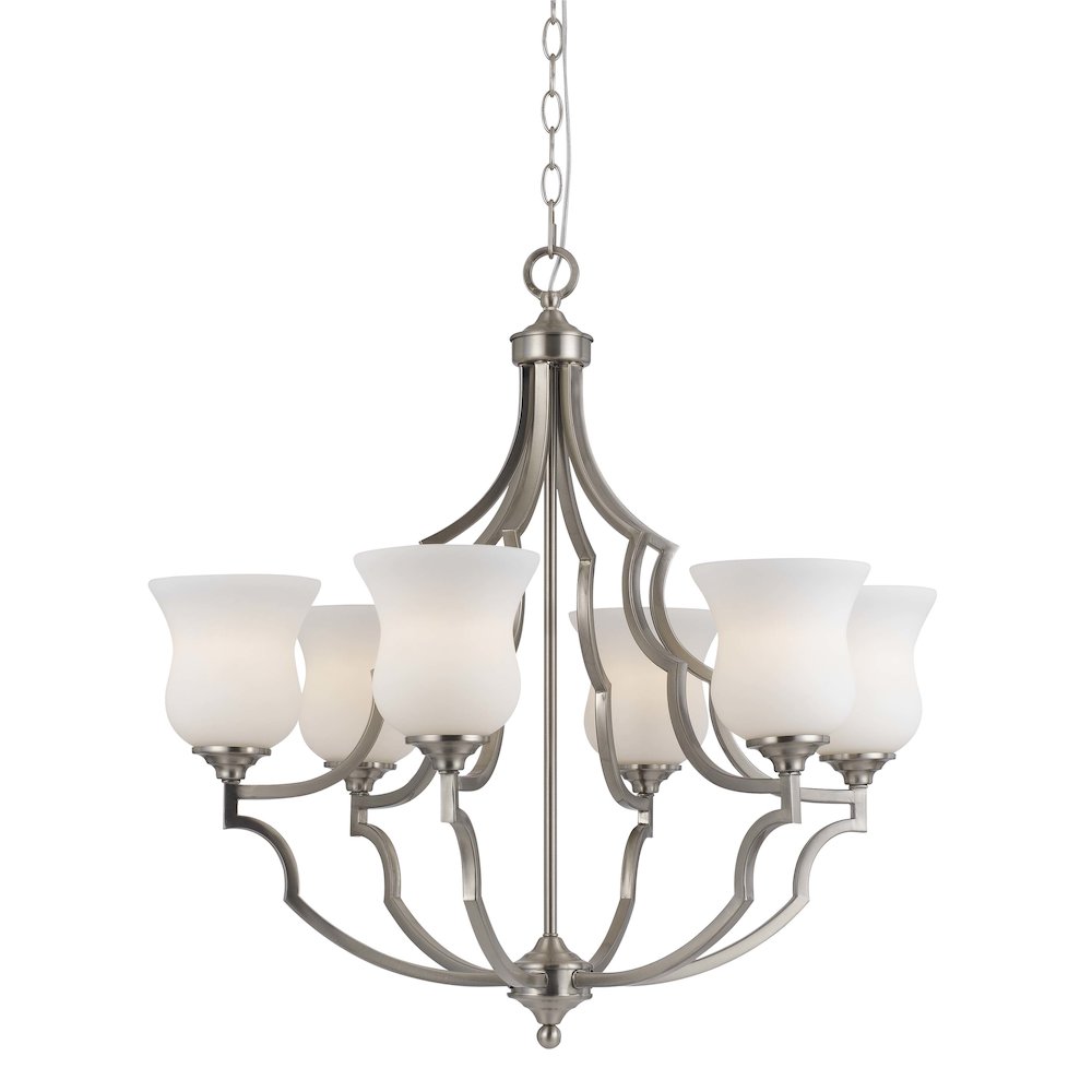 60Wx6 Barrie Metal 6 Lgt Chandelier. Picture 1