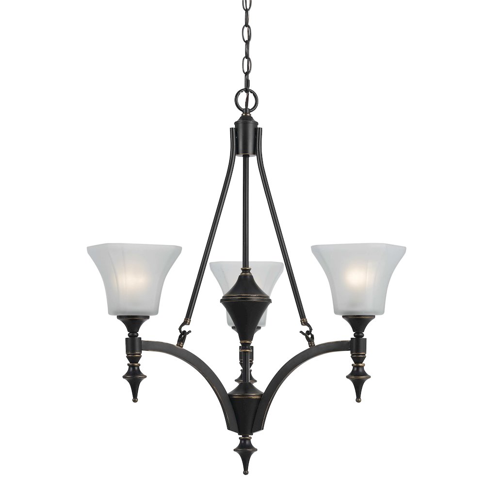 3 Lights Rockwood Iron Chandelier. Picture 1