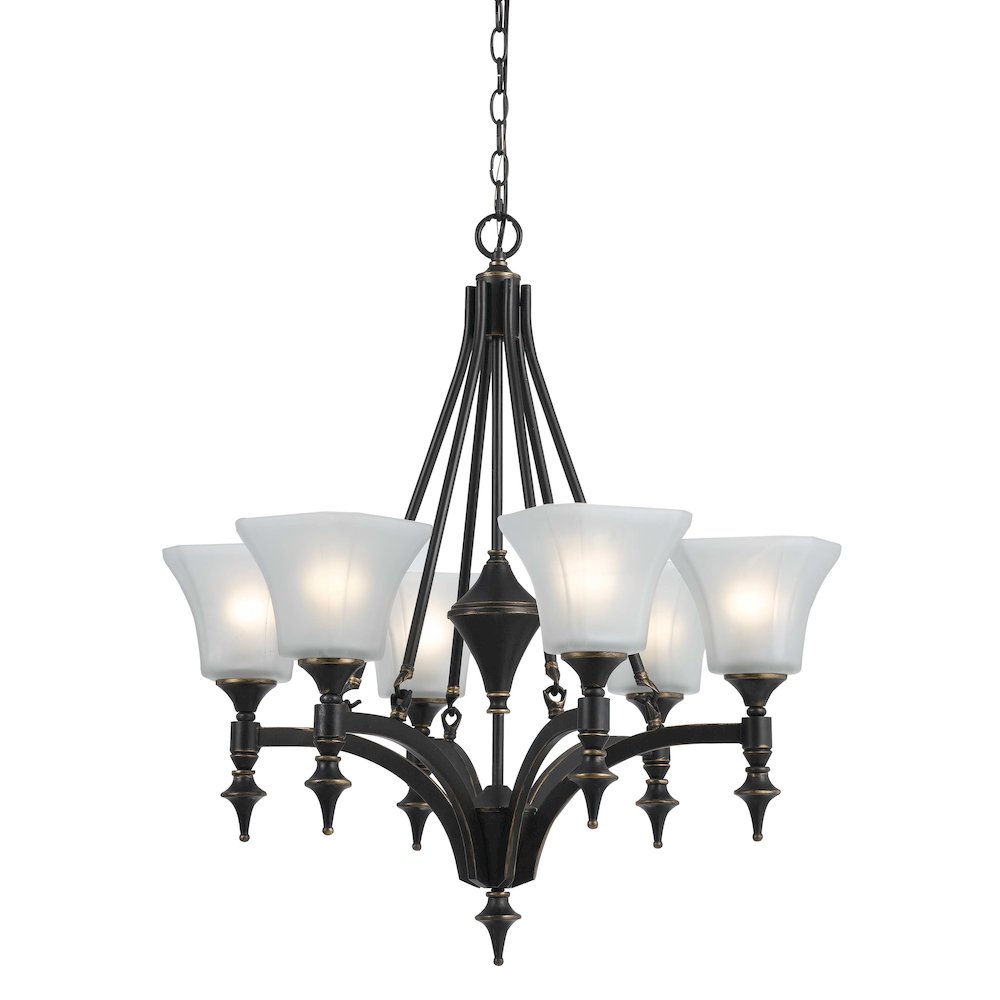 6 Lights Rockwood Iron Chandelier. Picture 1