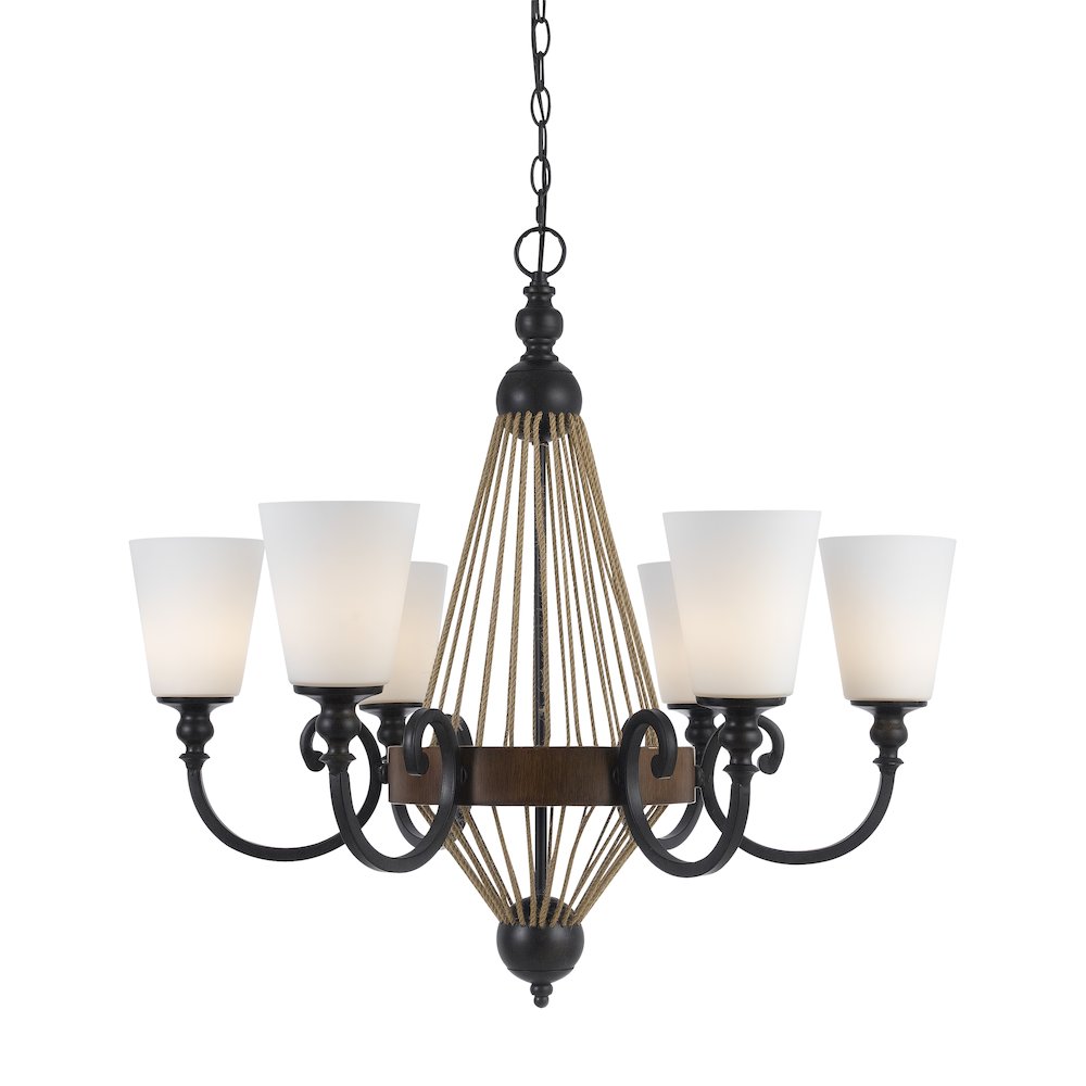 6 Light Monticello Chandelier. Picture 1