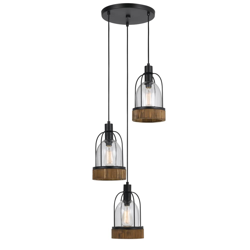 60W X 3 Beacon Glass Pendant(Edison Bulbs Not included). Picture 1