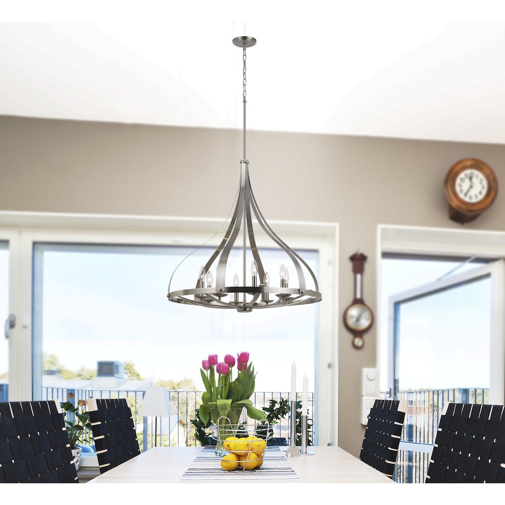 60W X 8 Meridian Chandeliler. Picture 2