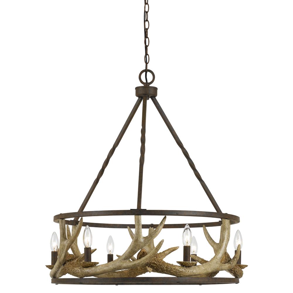 60W X 6 Antler Chandelier. Picture 1